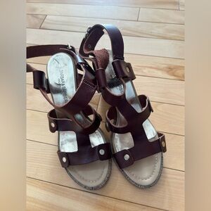 Barbara Barbieri Brown Leather Sandals size 8.5